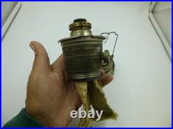 Nice Aladdin Amber Glass Washington Drape Oil Lamp / Model C Burner