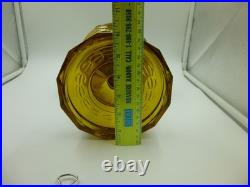 Nice Aladdin Amber Glass Washington Drape Oil Lamp / Model C Burner