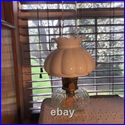 Nice Aladdin Model B Shell Pattern Oil Lamp Ready To Go! 18 1/8
