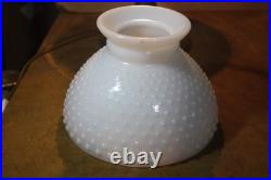 Nice Antique Aladdin Model 12 Electrified Oil Lamp WithMilk Glass Hobnail Shade