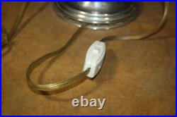 Nice Antique Aladdin Model 12 Electrified Oil Lamp WithMilk Glass Hobnail Shade