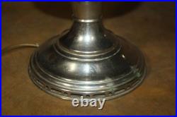 Nice Antique Aladdin Model 12 Electrified Oil Lamp WithMilk Glass Hobnail Shade