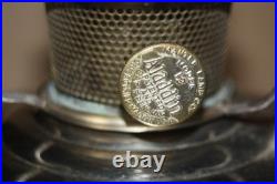 Nice Antique Aladdin Model 12 Electrified Oil Lamp WithMilk Glass Hobnail Shade