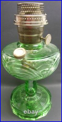 Nice Old ALADDIN Green Washington Drape Lamp Base-Fount-Font withNu-Type B Burner