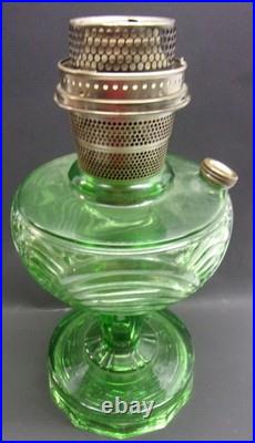 Nice Old ALADDIN Green Washington Drape Lamp Base-Fount-Font withNu-Type B Burner