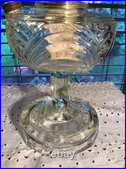 Nice Vintage Aladdin Washington Drape 24 Pedestal Oil Lamp With Wick & Shade