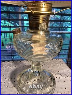 Nice Vintage Aladdin Washington Drape 24 Pedestal Oil Lamp With Wick & Shade