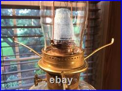 Nice Vintage Aladdin Washington Drape 24 Pedestal Oil Lamp With Wick & Shade
