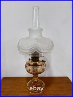 Nu-Type Model B Aladdin Drape Oil Lamp with Draped Shade NOT Electrified