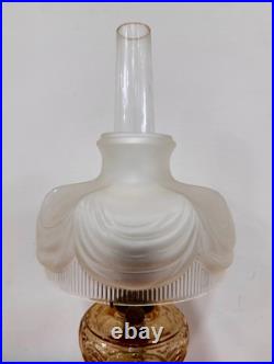 Nu-Type Model B Aladdin Drape Oil Lamp with Draped Shade NOT Electrified