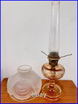 Nu-Type Model B Aladdin Drape Oil Lamp with Draped Shade NOT Electrified