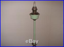 OLD, RARE, ART DECO 1920'S GREEN ALADDIN MODEL 12 KEROSENE FLOOR LAMP