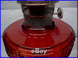 ORIGINAL Aladdin Ruby Tall Lincoln Drape Oil Lamp, Excel. Cond