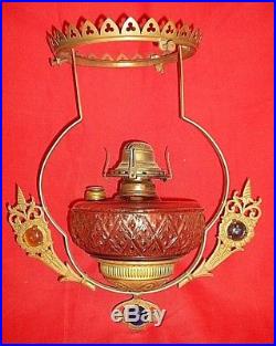 Oil Lamp Kerosene Aladdin Lamp Jeweled Font Country Store