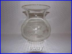 Old Aladdin CLEAR Lincoln Drape SHELF Oil Lamp with Fancy-Cut Clear Shade