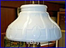 Old Electrified Aladdin Model 12 Hanging Kerosene Lamp with White 516 Shade