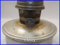 Old Vtg. Antique Aladdin Aluminum Fount Pot Kerosene Bracket Lamp w No 23 Burner
