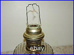Original 1930's Aladdin Model B Burner CORINTHIAN Kerosene Oil Lamp & Chimney