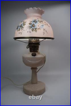 Original Aladdin B-75 Tall Lincoln Drape Alacite Lamp Pink Floral Shade 1940s Original Aladdin B-75 Tall Lincoln Drape Alacite Lamp Pink Floral Shade 1940s