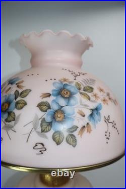 Original Aladdin B-75 Tall Lincoln Drape Alacite Lamp Pink Floral Shade 1940s