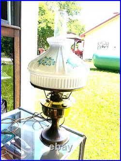 Original Aladdin Brass Lamp, Shade, Chimney