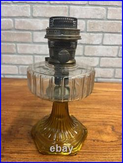 Original Aladdin Corinthian Amber + Clear Oil Lamp with NuType Model B Burner