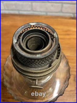 Original Aladdin Corinthian Amber + Clear Oil Lamp with NuType Model B Burner