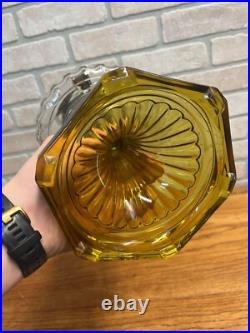 Original Aladdin Corinthian Amber + Clear Oil Lamp with NuType Model B Burner