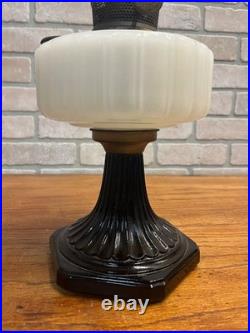 Original Aladdin Corinthian Black White Moonstone Oil Lamp with NuType Model B Bur
