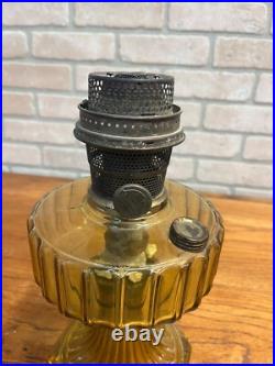 Original Aladdin Corinthian Yellow Amber Oil Lamp with NuType Model B Burner