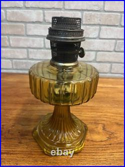 Original Aladdin Corinthian Yellow Amber Oil Lamp with NuType Model B Burner