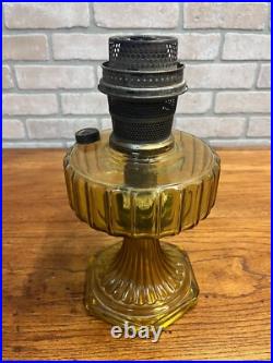 Original Aladdin Corinthian Yellow Amber Oil Lamp with NuType Model B Burner