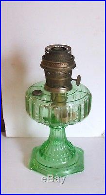Original Aladdin Green Glass Oil Lamp ca. 1940-1949 Rare