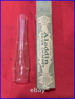 Original Aladdin Lox On 3 Line Logo Oil Lamp Chimney In Original Box Old #2