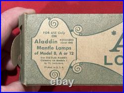 Original Aladdin Lox On 3 Line Logo Oil Lamp Chimney In Original Box Old #2