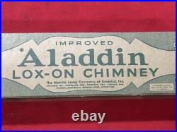 Original Aladdin Lox On 3 Line Logo Oil Lamp Chimney In Original Box Old #2