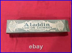 Original Aladdin Lox On 3 Line Logo Oil Lamp Chimney In Original Box Old #2