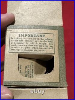 Original Aladdin Lox On 3 Line Logo Oil Lamp Chimney In Original Box Old #2