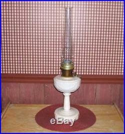 Original Aladdin Milk Glass Tall Lincoln Drape Oil Lamp ca. 1940-1949 Rare