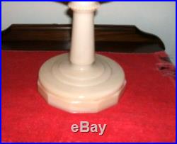 Original Aladdin Milk Glass Tall Lincoln Drape Oil Lamp ca. 1940-1949 Rare