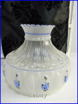 Original Aladdin Oil Kerosene LampHand Painted Glass ShadeChrome BaseSigned