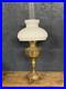 Original Aladdin Oil Lamp Model 23 With Chimney And White Glass Shade