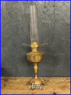 Original Aladdin Oil Lamp Model 23 With Chimney And White Glass Shade