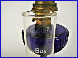 Original Cobalt Blue ca 1940 Aladdin Lamp Tall Lincoln Drape. Model B
