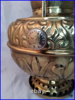 Ornate Aladdin Brass Oil Table Hanging Lamp Model 12 Burner Nice Condition Read