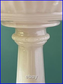 PAIR Aladdin LINCOLN DRAPE Alacite Glass Kerosene Oil Lamps Model B Tall Vintage