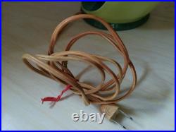 PAIR Vintage 60's ALADDIN Brand Teardrop Chartreuse & Blue Green Table Lamps MCM