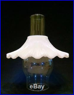 PETTICOAT SHADE MILK GLASS ALADDIN B&H MILLER RAYO ROCHESTER KEROSENE OIL LAMP