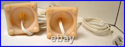 Pair (2) Aladdin Pink Alacite Boudoir Lamps New Sockets & Cords