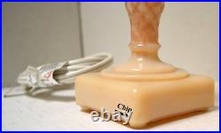 Pair (2) Aladdin Pink Alacite Boudoir Lamps New Sockets & Cords